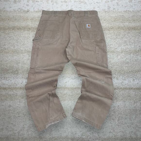 Carhartt Carpenter Pants Tan Cotton Canvas Relaxed Fit